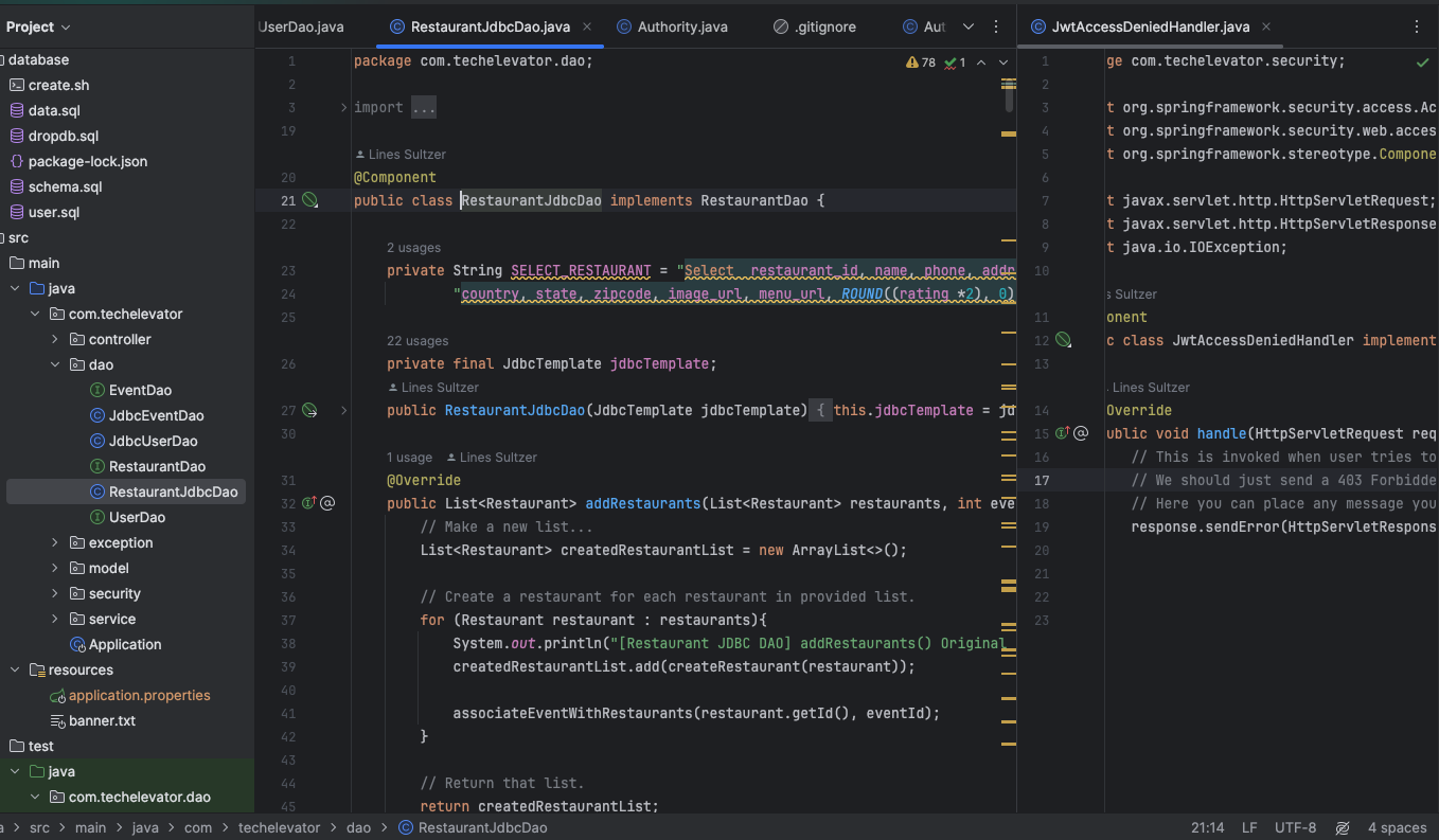 Screenshot of the NominEat group voting web application.